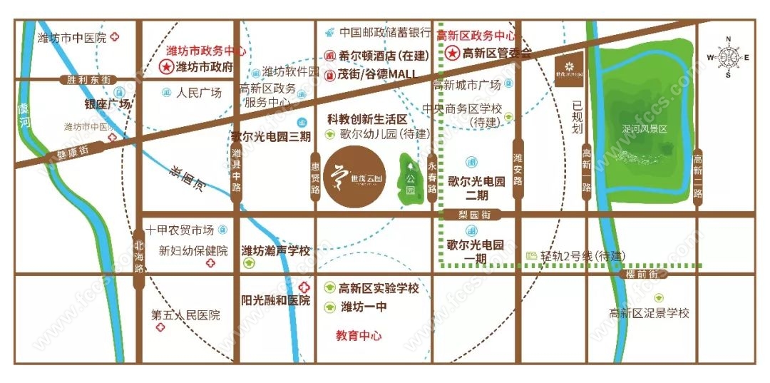 地址: 潍坊高新区惠贤路与梨园街交叉口东北角