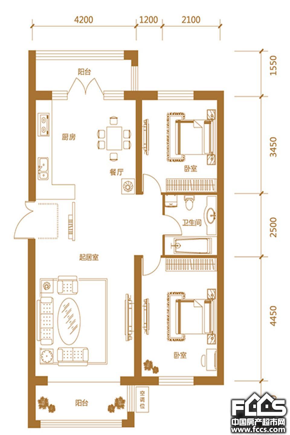 玉龙湾玉龙湾2室2厅1卫户型图-null,建筑面积约0.0㎡