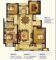 中梁首府d户型134平米4室2厅2卫户型图,户型设计图,样