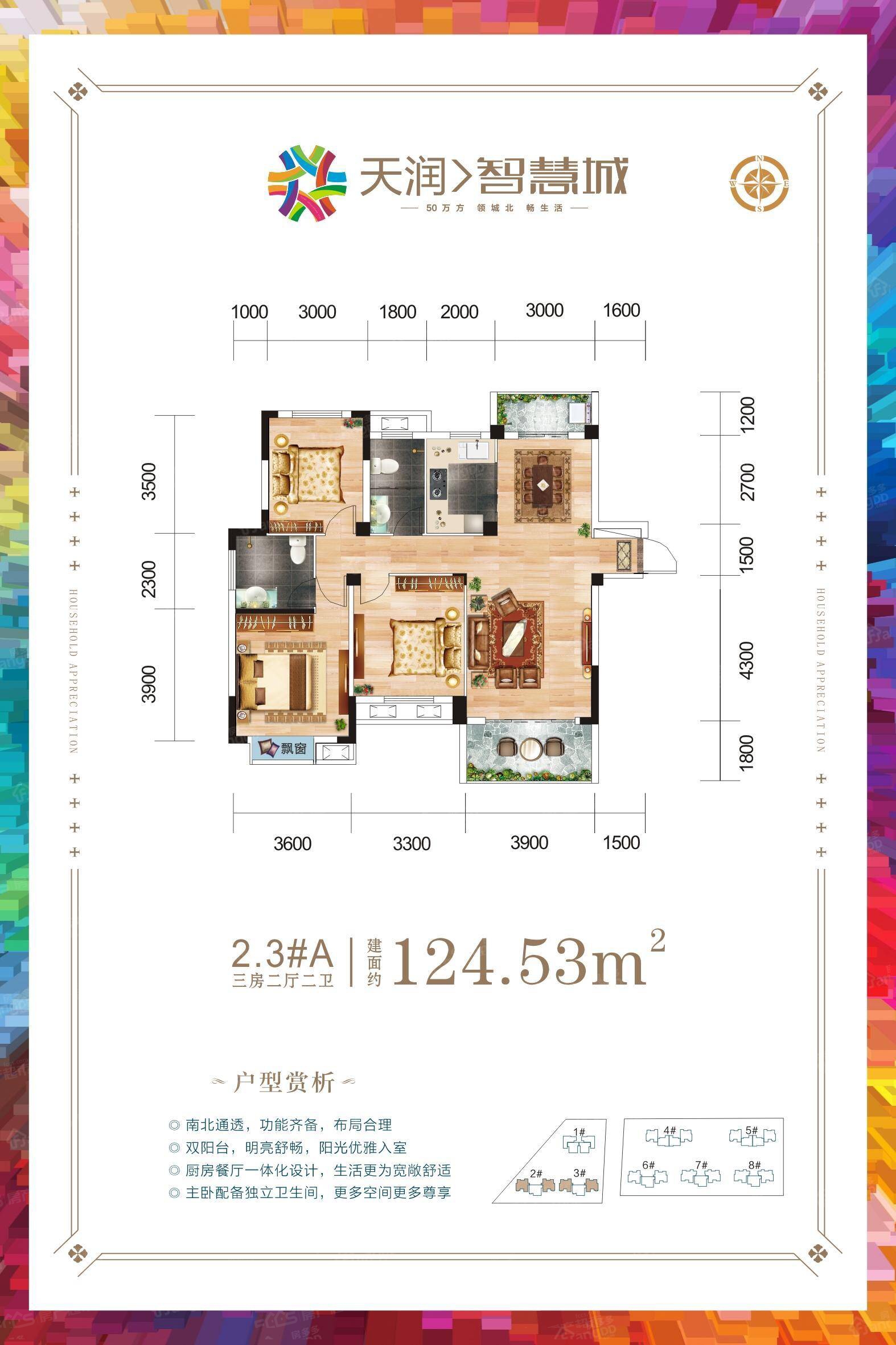 天润智慧城2.3#a户型124.
