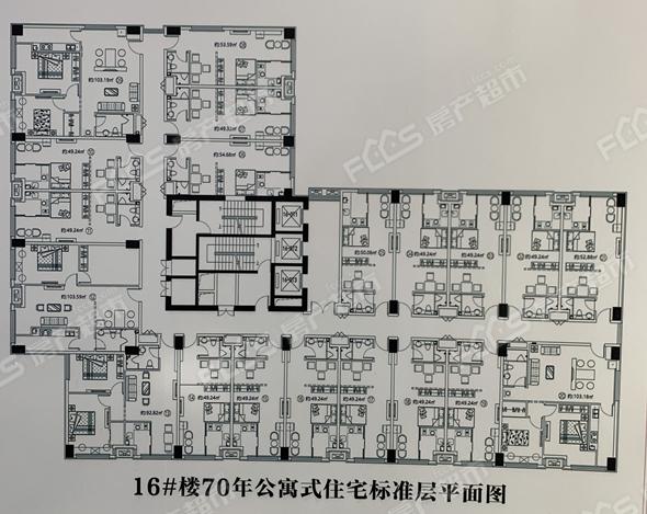 天元锦都上城5室2厅2卫的户型