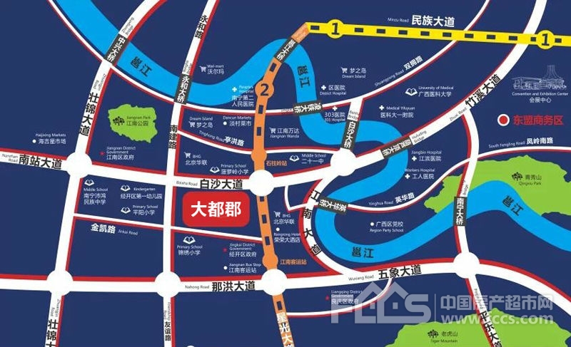 南宁新楼盘大都郡主推115137㎡精装修三至四房