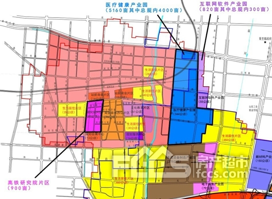 淄博科学城规划图 房产超市网资料库