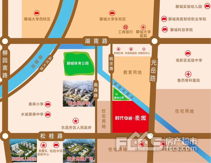 时代中通·豪园区位图