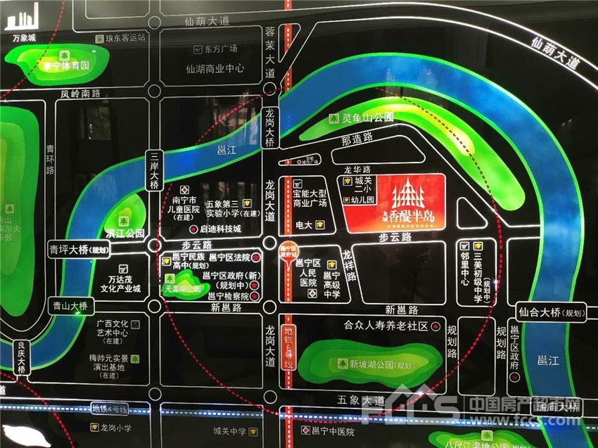 龙域香江澜岸区位图南宁新楼盘龙域香江澜岸作为五象新区片区的毛坯房