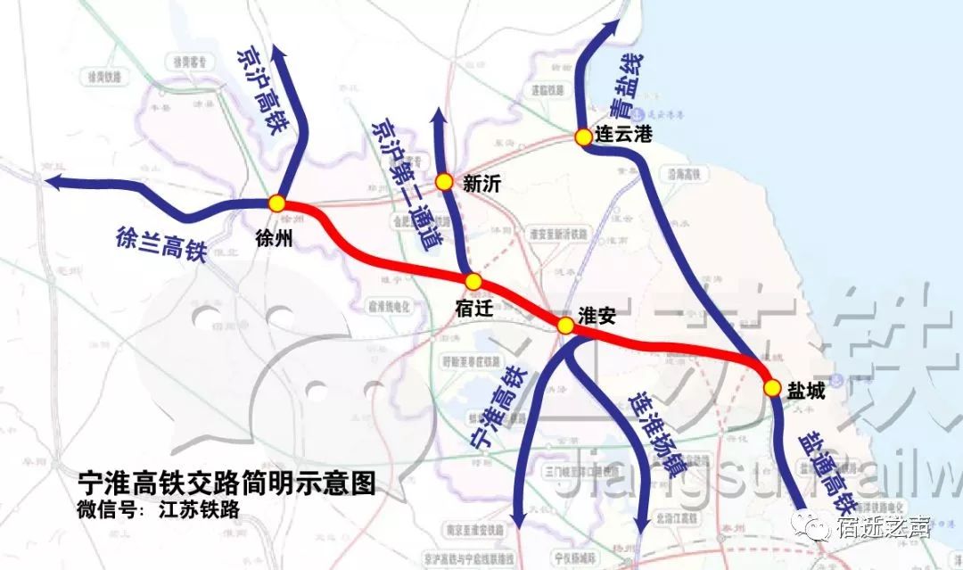 徐宿淮盐铁路路线图