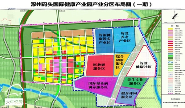 九里京城位于涿州码头健康城,码头国际健康城以301医疗保障基地为