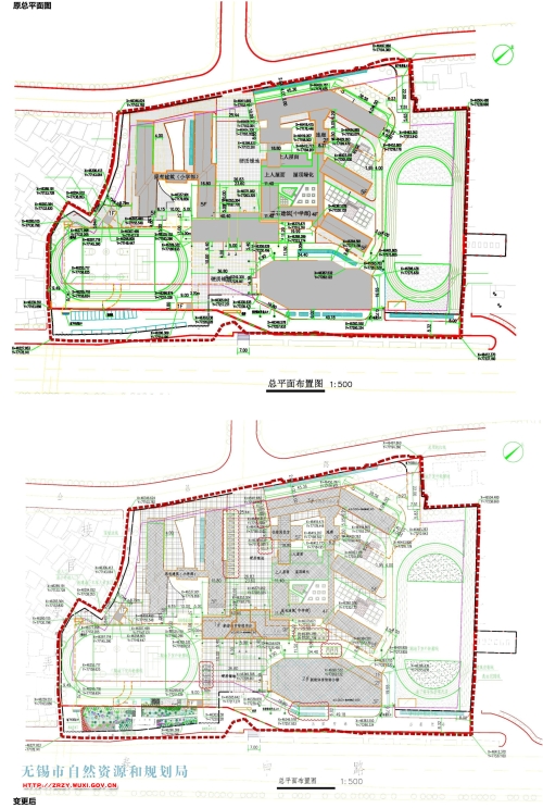 无锡积余实验学校教学楼体育馆改扩建项目场地景观方案拟变更