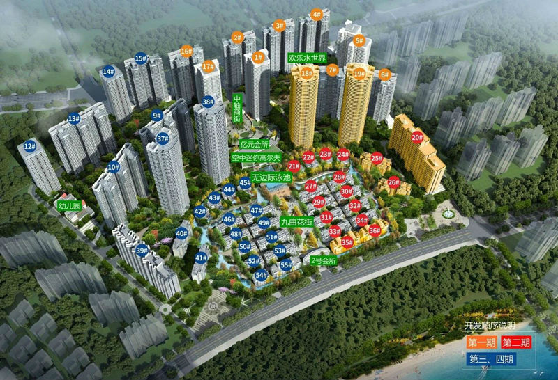 北海大都金沙湾鸟瞰图