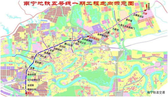 南宁地铁5号线再传重大新进度 快看是否修到你家?