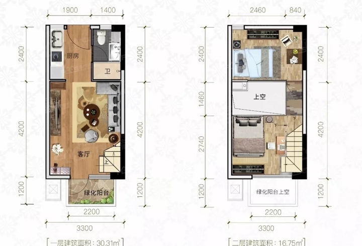 广源凤岭壹号院户型图鉴赏主推约30㎡带装修loft公寓