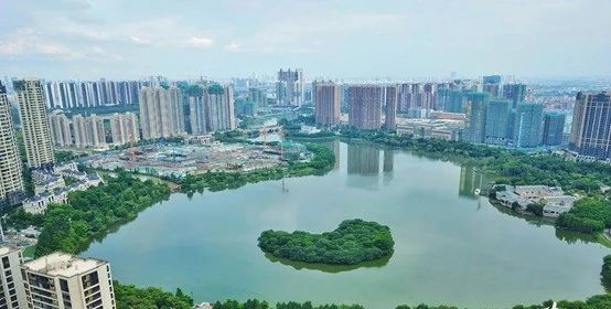 绿岛湖湖心实景图