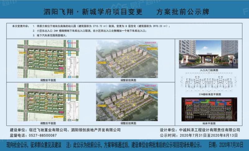 泗阳新城学府项目规划变更,社区幼儿园将取消!