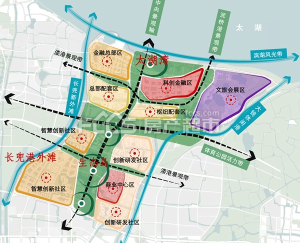 南太湖新区长东片区城市cbd金融街项目规划公示