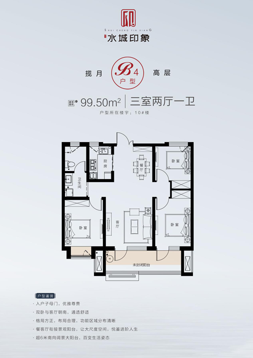 主城区东北片区纯新盘水城印象即将入市 95-124㎡首批户型图公布