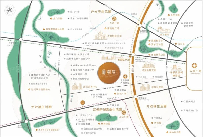 中南华宇君启名邸教育资源怎么样中南华宇君启名邸区位图