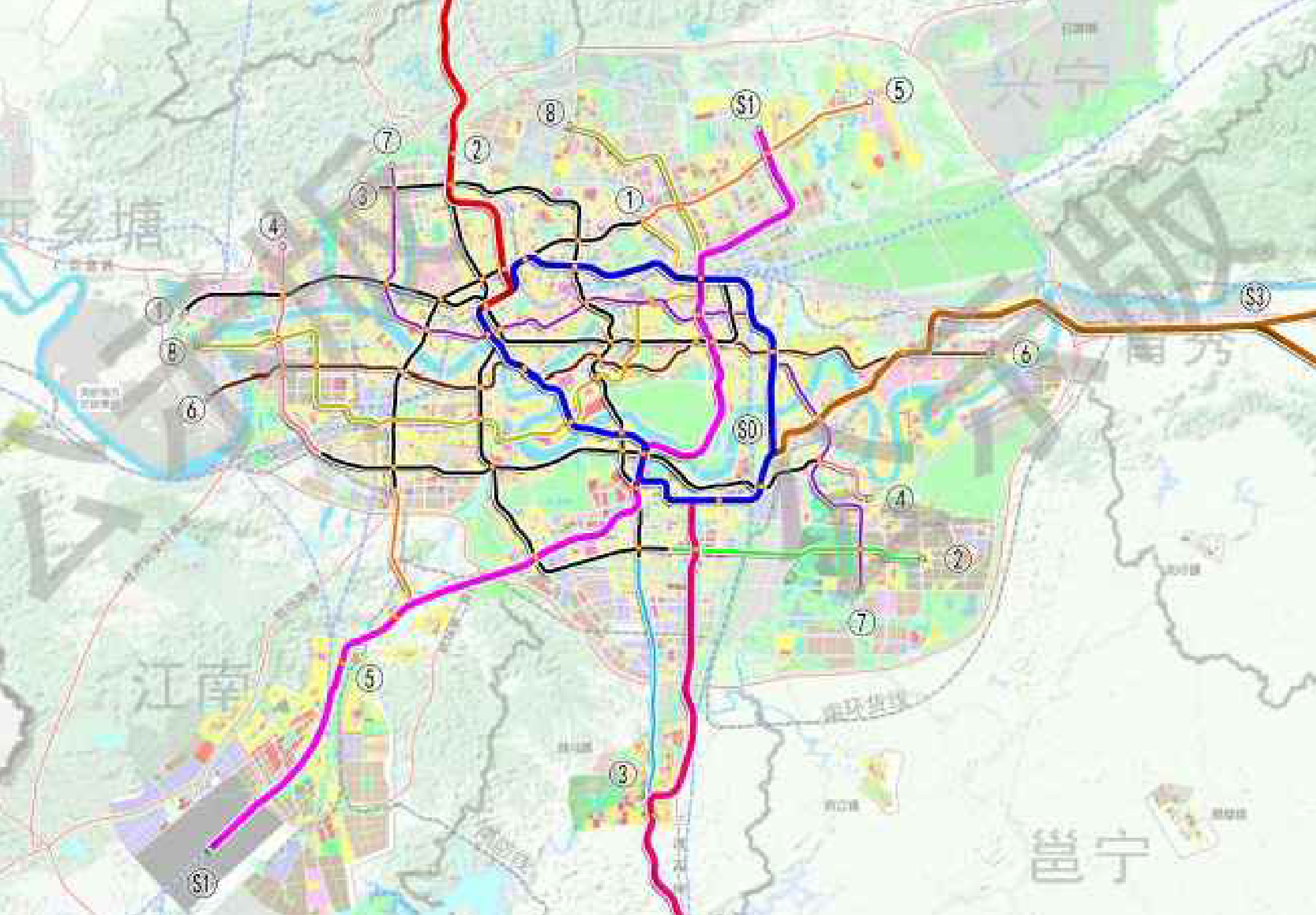 二,规划期线网方案 规划期(2020-2035年)线网方案是基于南宁市已建