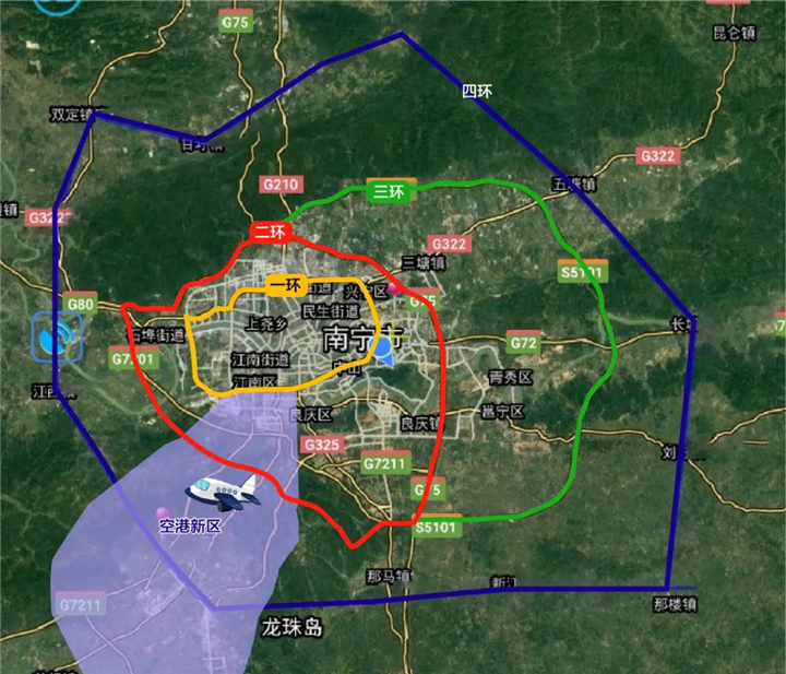 南宁四环示意图