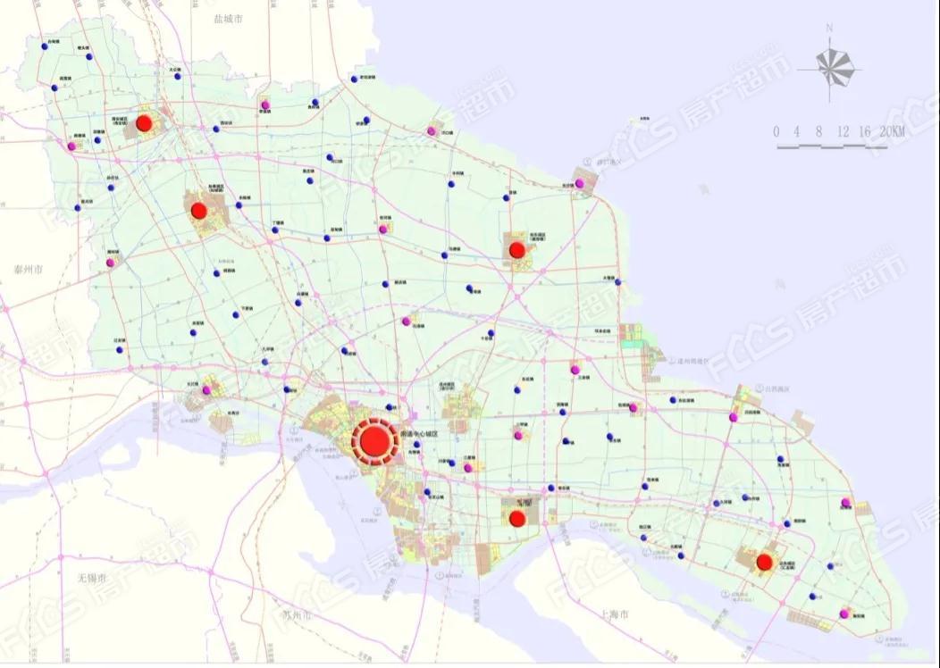 南通市市域行政区划图(图纸引用于《南通市城市总体规划(2011