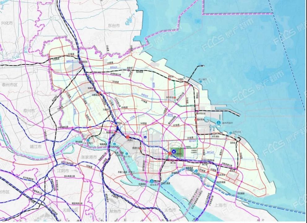 图4 南通市域综合交通规划图(图纸引用于《南通市城市总
