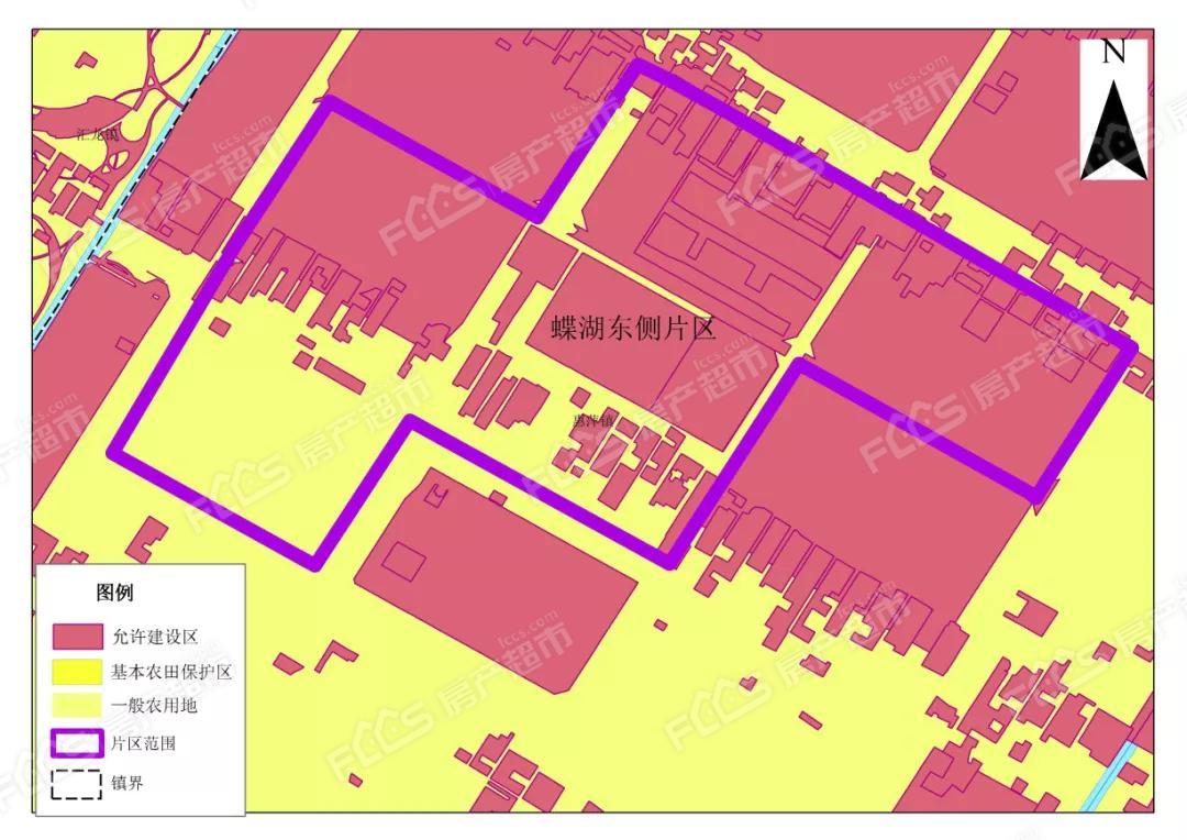 蝶湖东侧片区与启东市国土空间规划近期实施方案衔接图