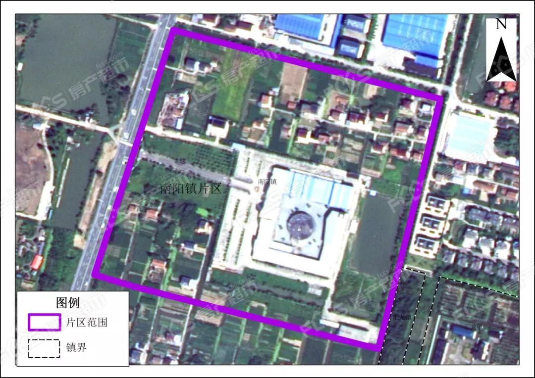 南阳镇片区成片开发位置示意图