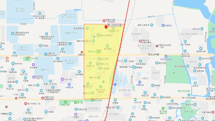 2021年银川市三区中学学片划分(图文版)