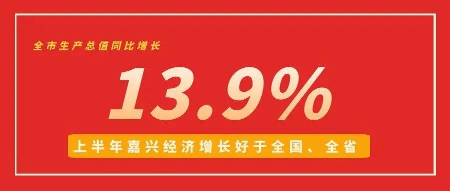 139%！上半年嘉兴经济增长好于全国、全省！