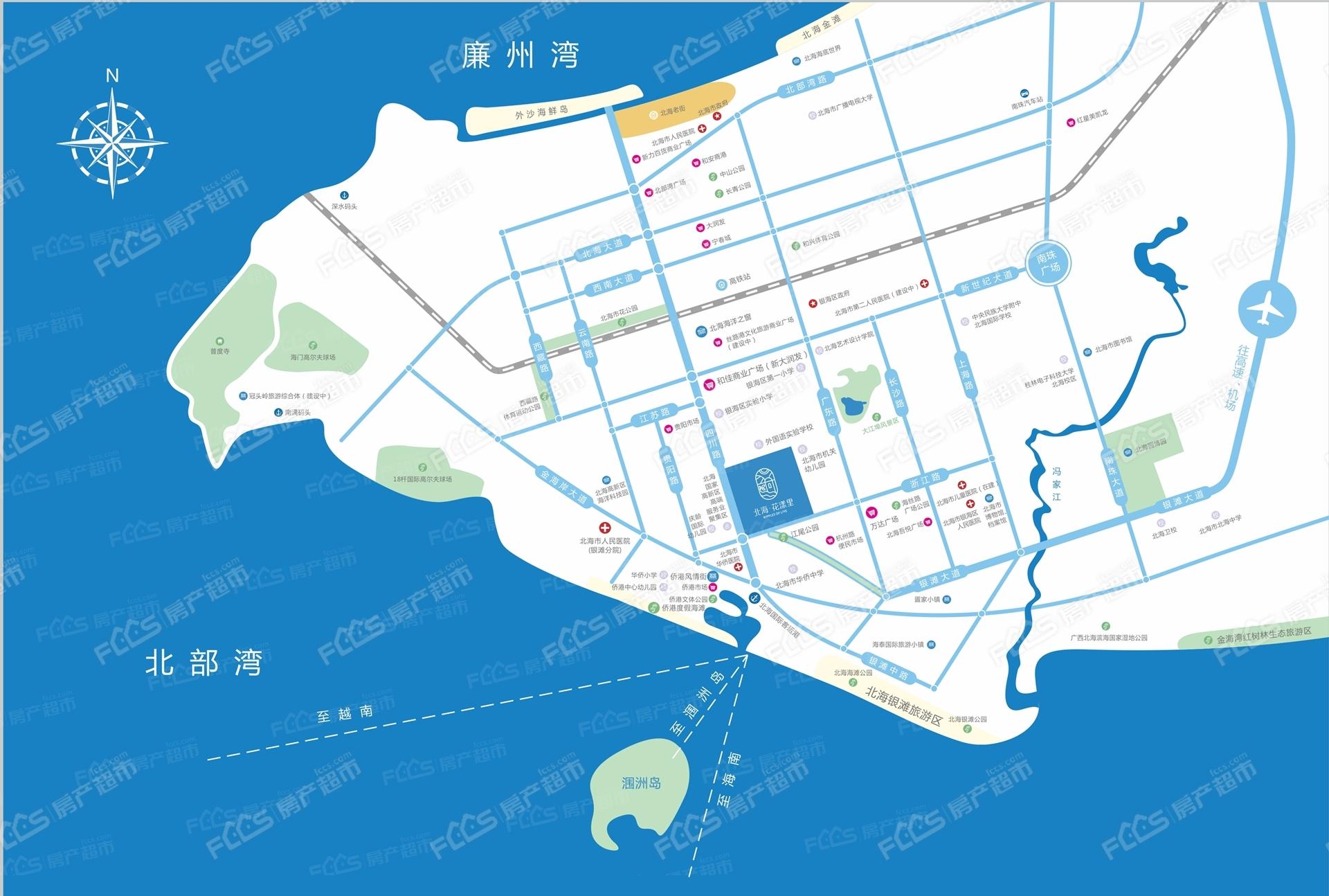 > 北海花漾里属于北海市银海区,具体位置在浙江路以北,四川路以东