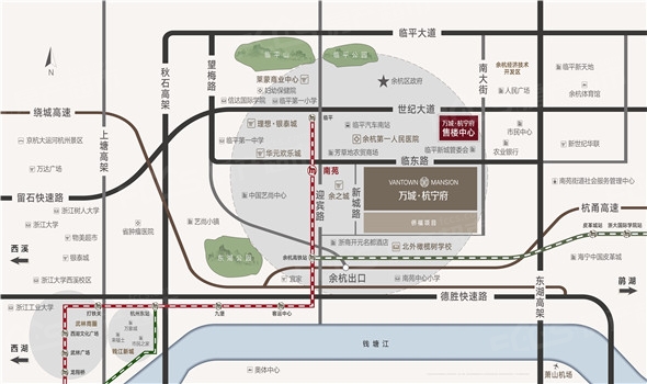 万城·杭宁府楼盘位置图1