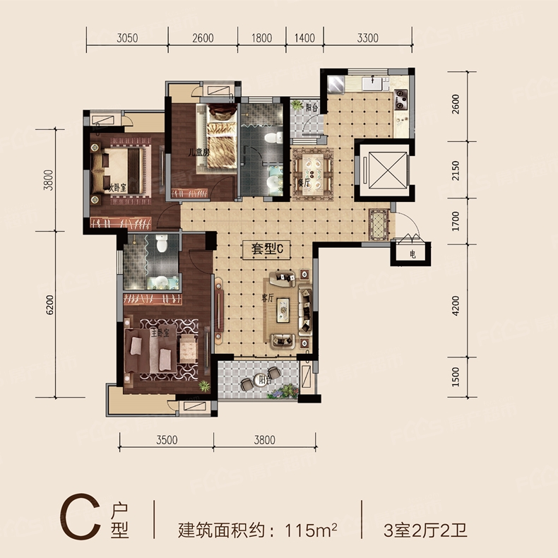 城投·华府景苑楼盘户型图1