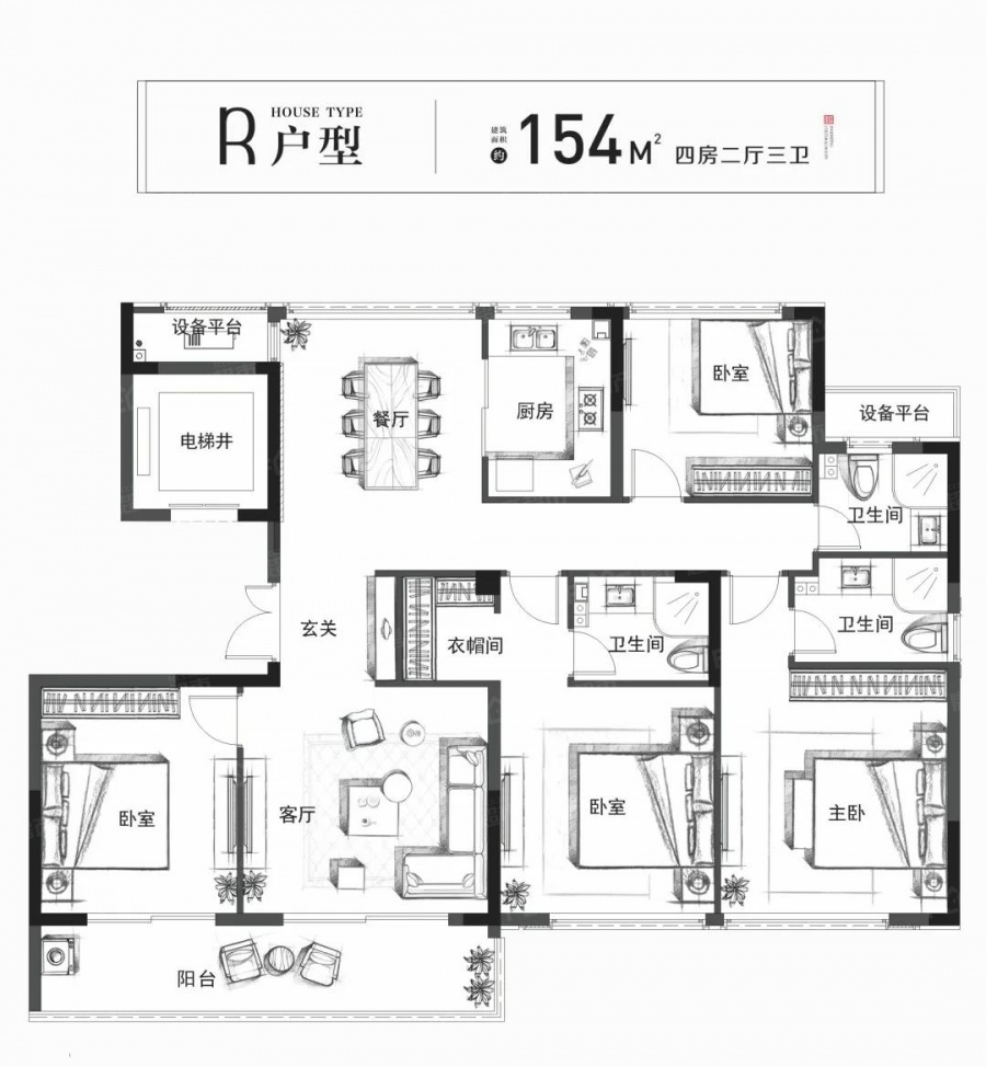 鸿翔·玖望楼盘户型图1