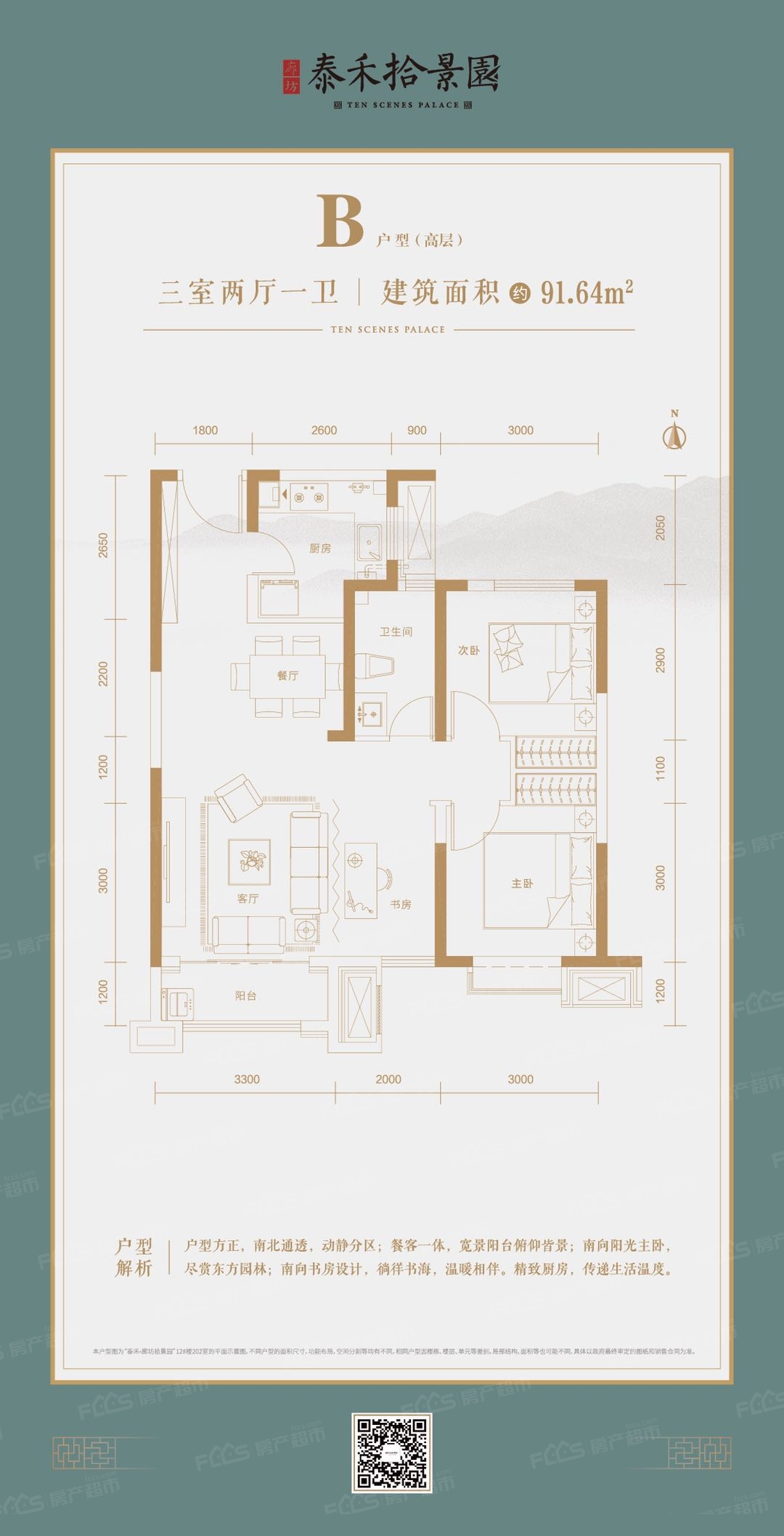 泰禾拾景园户型图图片