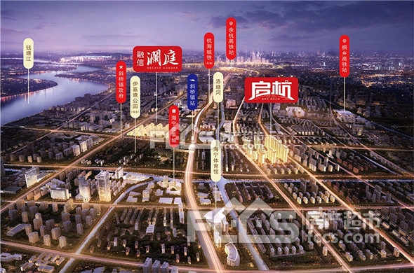 融信澜庭·启杭楼盘总平图1