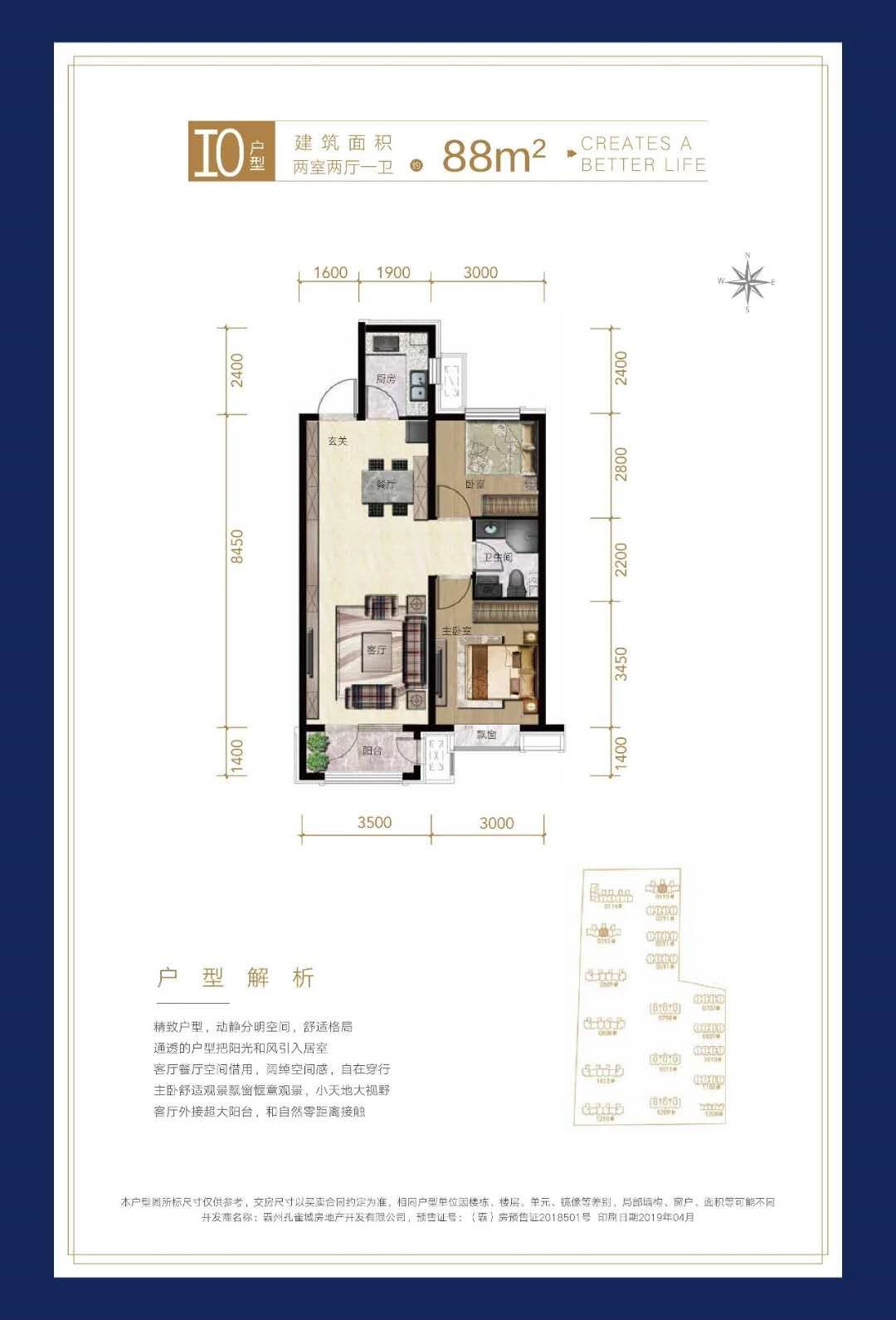 资讯 本地楼市 霸州孔雀城楼盘户型有什么优势 87㎡户型(两室两厅一