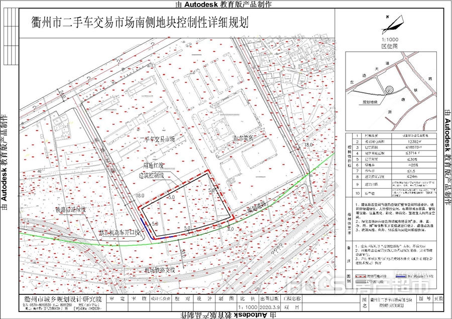 市二手车交易市场南侧地块规划公示用地性质为商业服务业设施用地