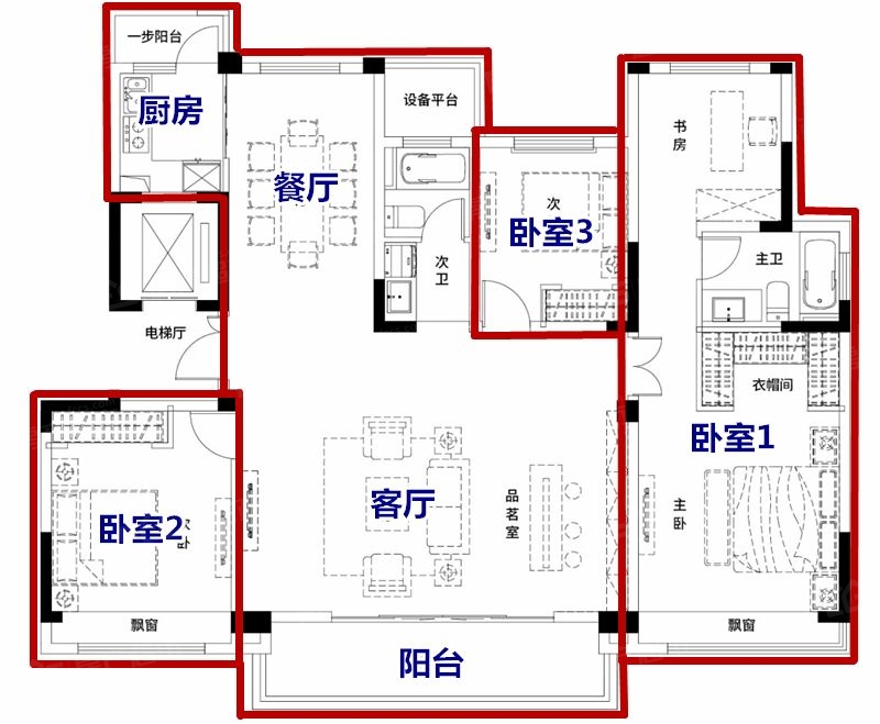 扬州瘦西湖壹号院户型图片