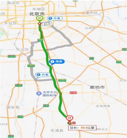 京台高速示意图