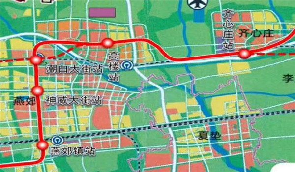 北京地铁燕郊线规划图图片