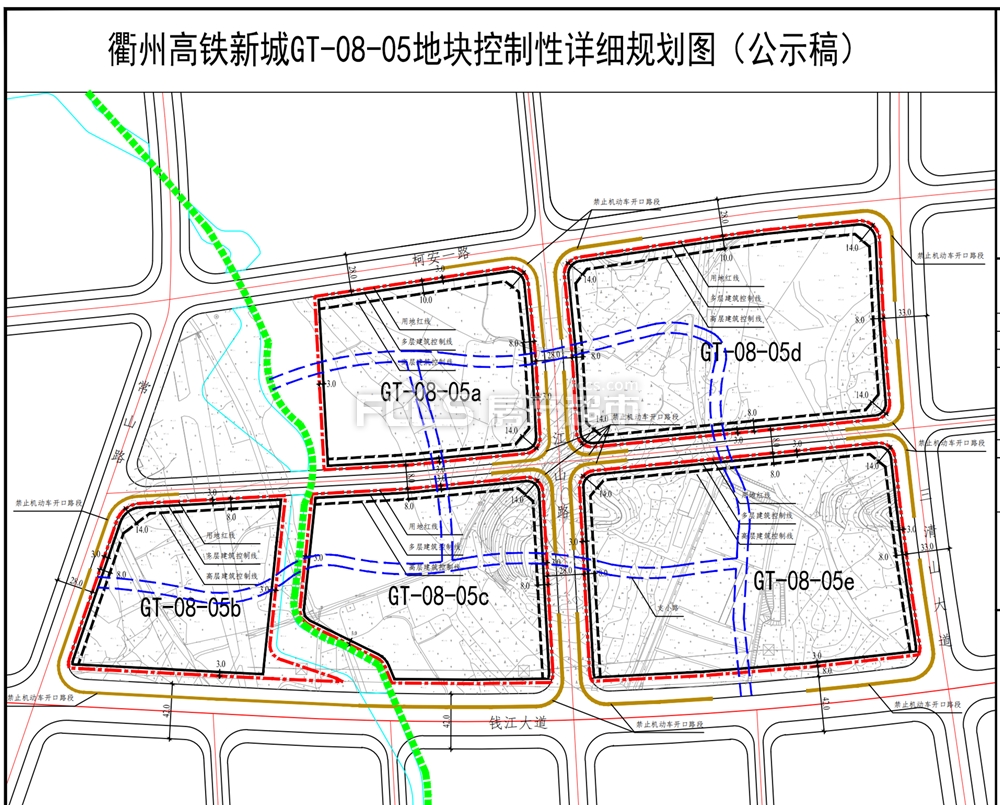 衢州高鐵新城gt0805地塊控制性詳細規劃公示為商住用地