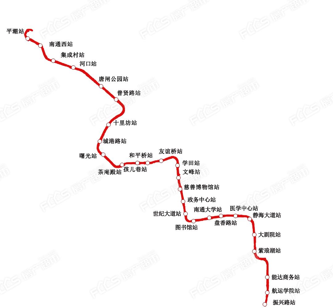 南通一号线地铁线路图图片