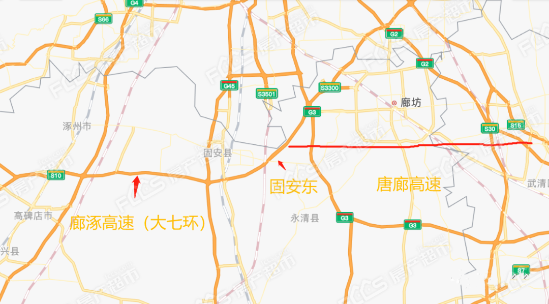 唐廊穿行 天津蓟州区,宝坻区和宁河区,固 安,安次增加了一条直通天津