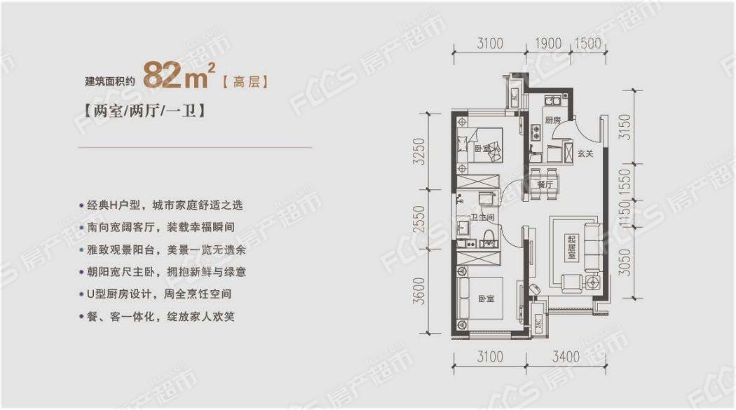 天津遠洋未來城值不值得買遠洋未來城天津兩室戶型