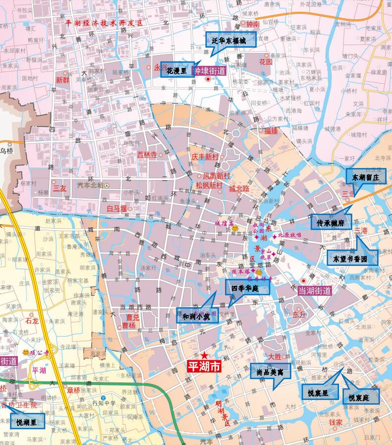 平湖市乡镇地图图片