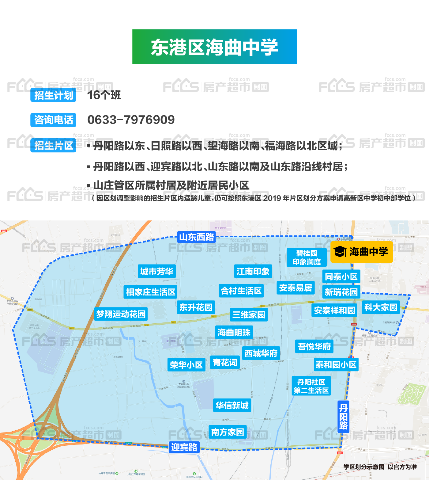 2022日照東港區學區劃分圖片版奉上!」- 日照房產超市